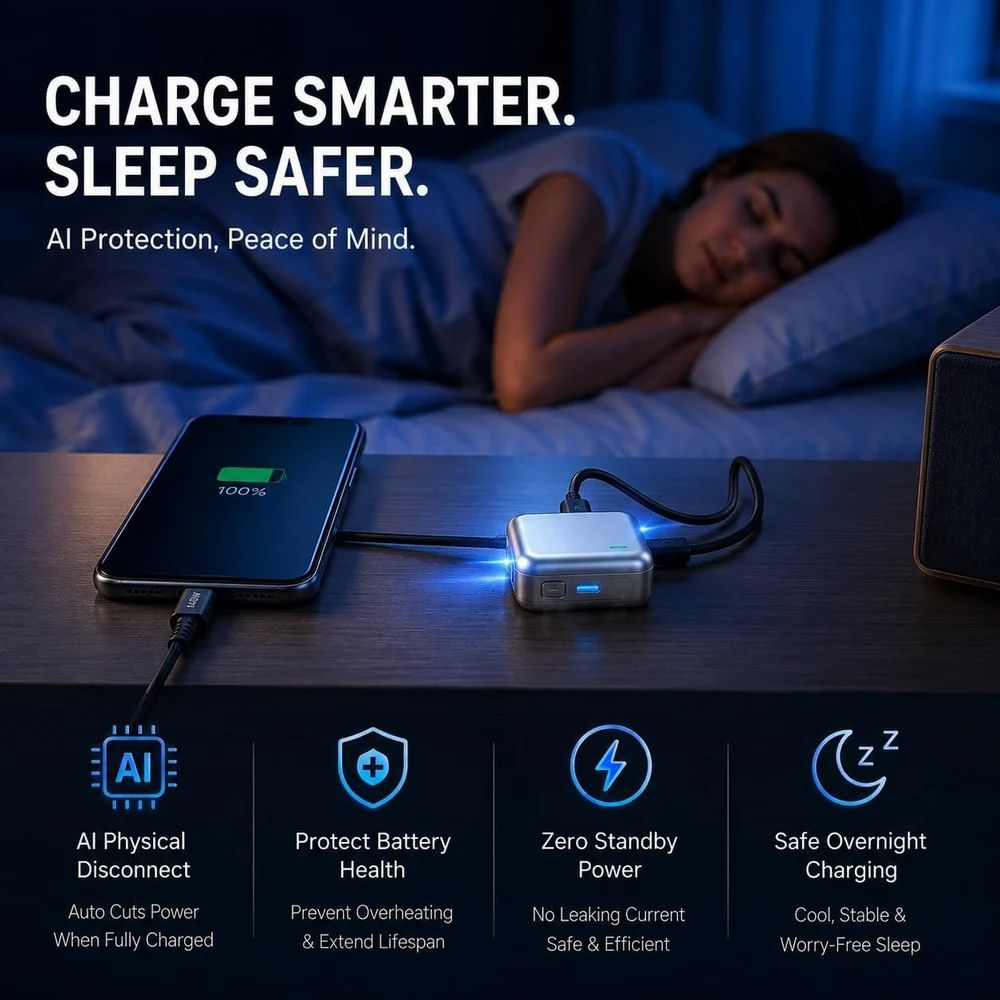 🔌🚀 Auto-Eject 140 Watt Fast Charger Adapter – Smart Charging Made Easy